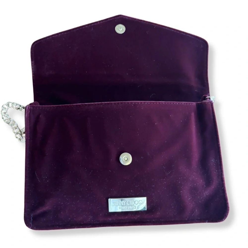 ✨ Vintage Jimmy Choo Parfums Velvet Chain Clutch ✨ - Picture 7 of 11